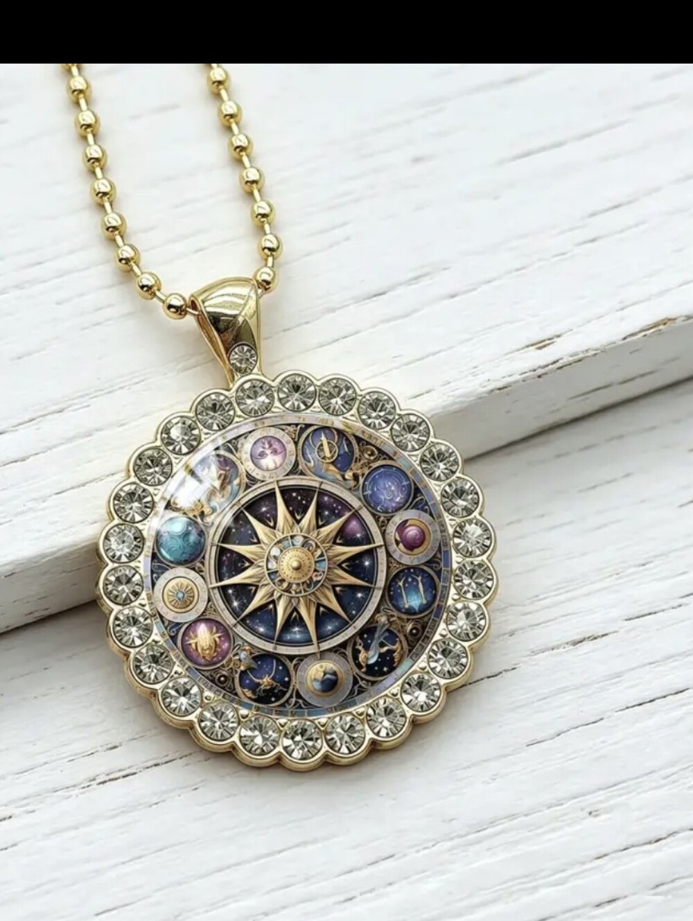 Bohemian Zodiac Horoscope Pendant Necklace
